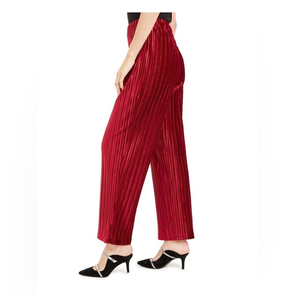 ๐ฅ๐HP๐๐ฅ Alfani Plus-Size Pull-On Velvet Wide-Leg Pants Red - Size XL - Picture 2 of 12